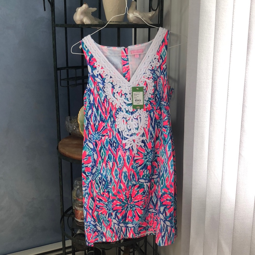 NWT Lilly Pulitzer Gabby Shift Dress in Tiki Pink